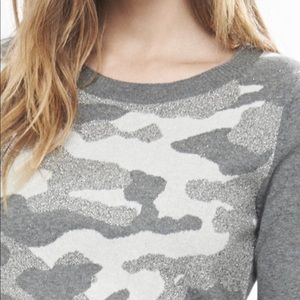 Like new grey camo sweater by Express size small